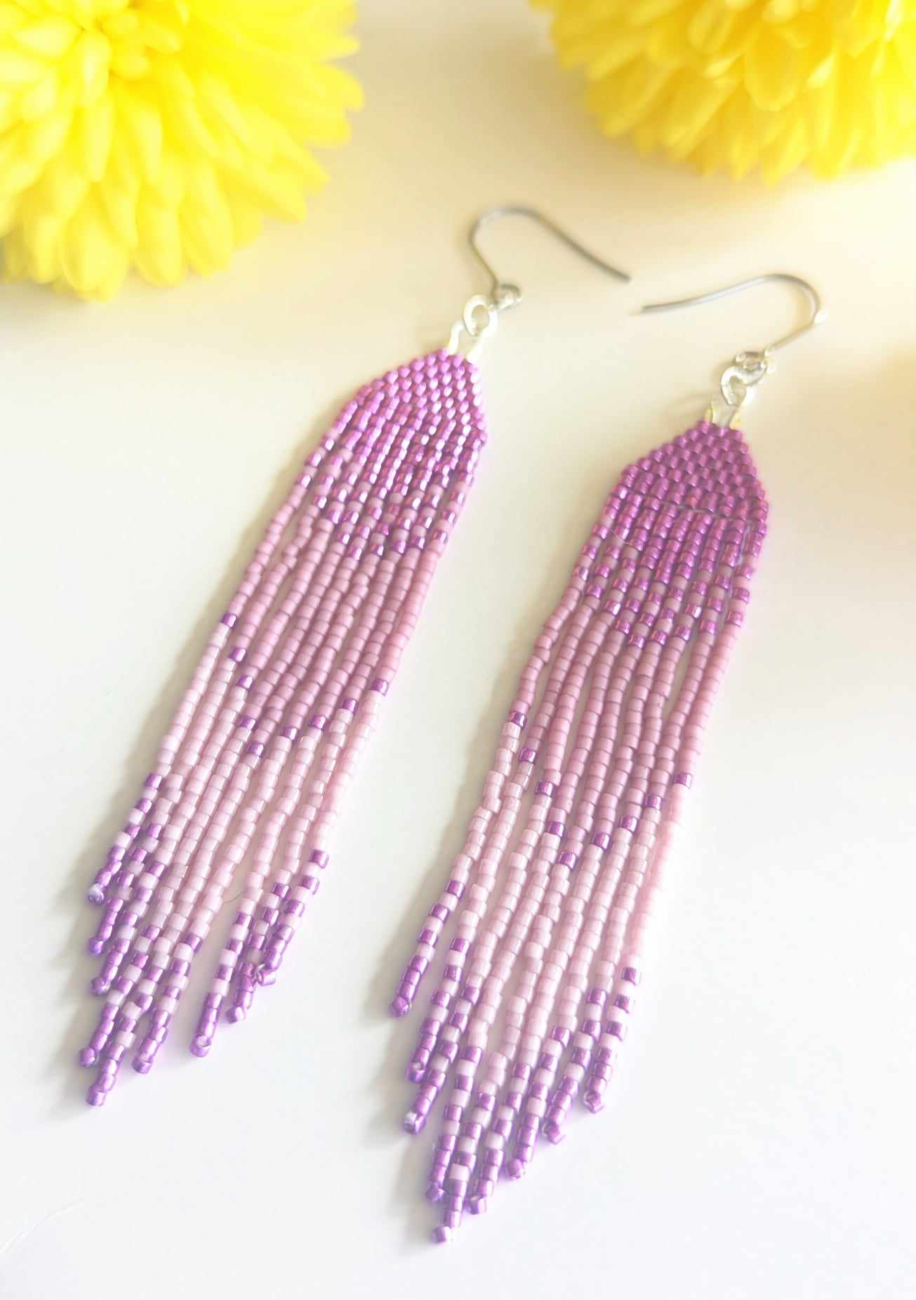 Pink Everyday Beaded Earrings