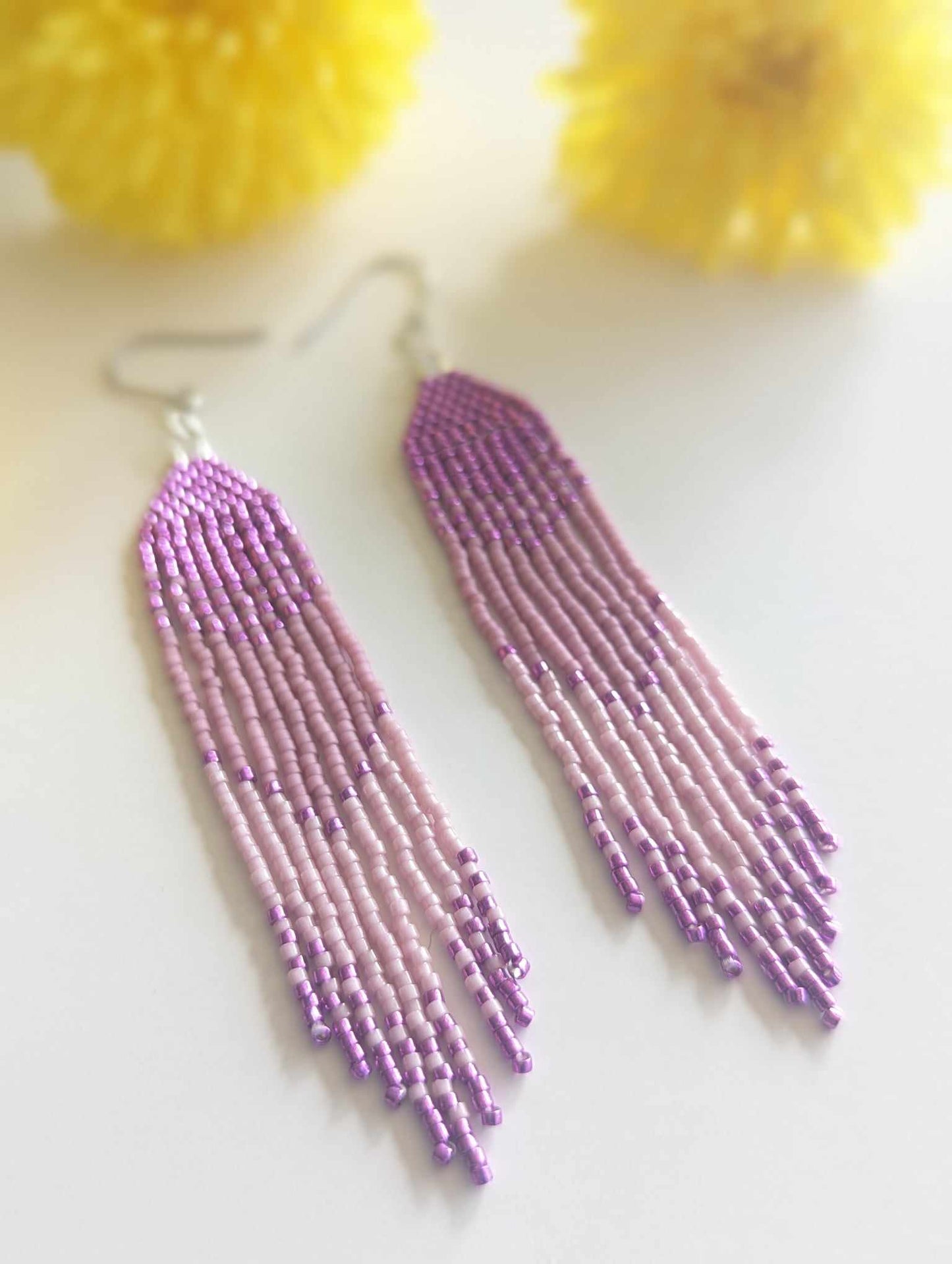 Pink Everyday Beaded Earrings
