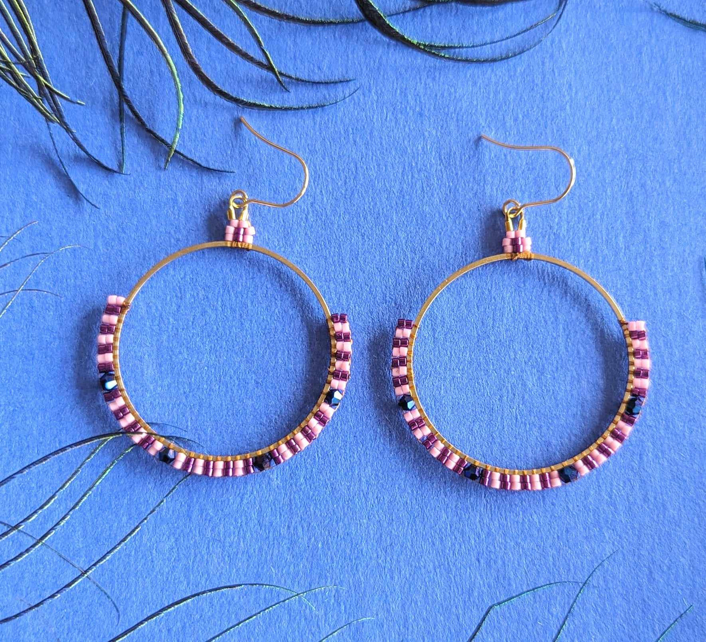 Pink Hoop Earrings