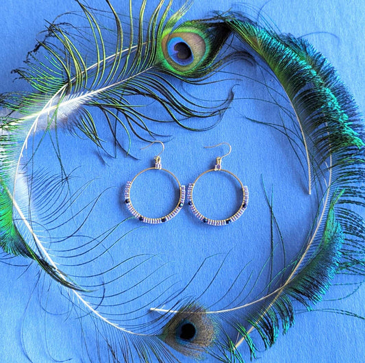 Purple Hoop Earrings