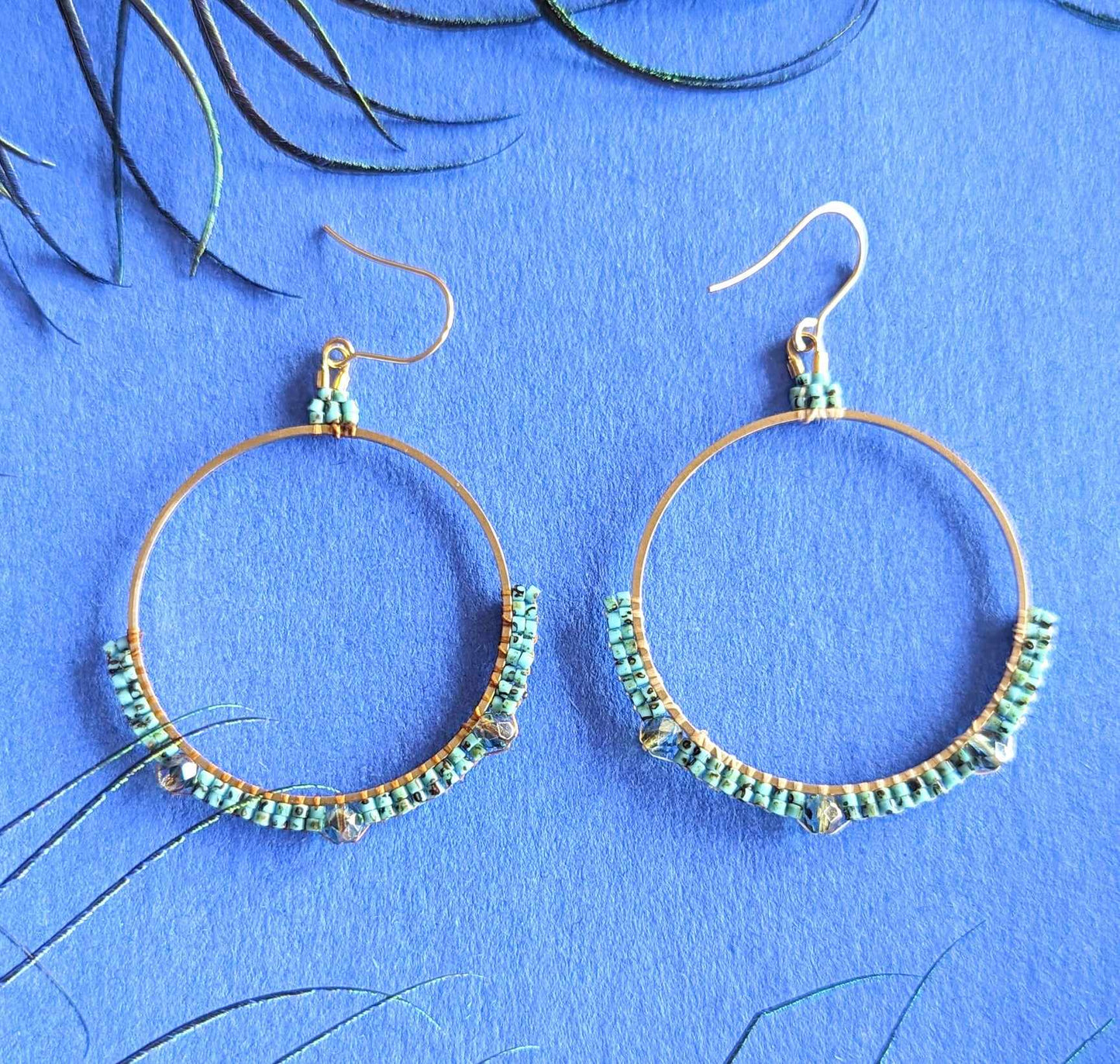 Turquoise Hoop Earrings
