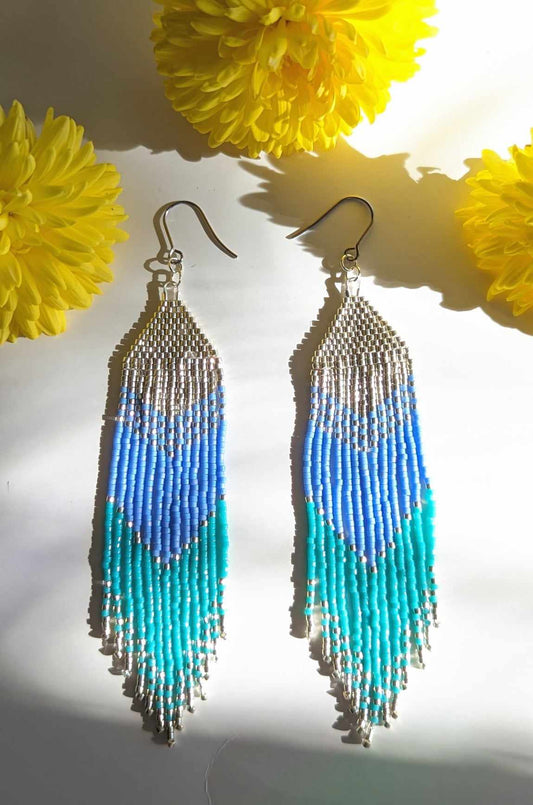 Baby Blue Everyday Beaded Earrings