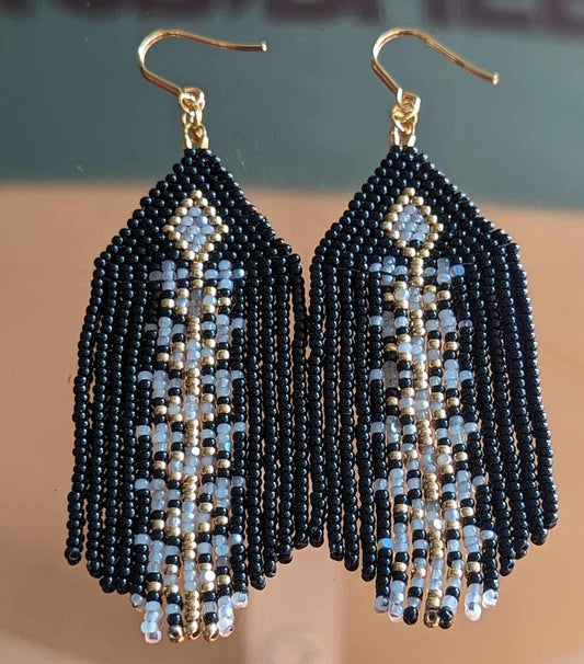 Black and Gold special occasions earrings