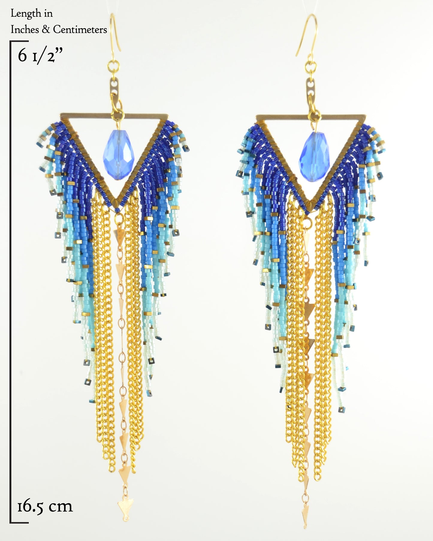 Golden Blue Nile Earrings