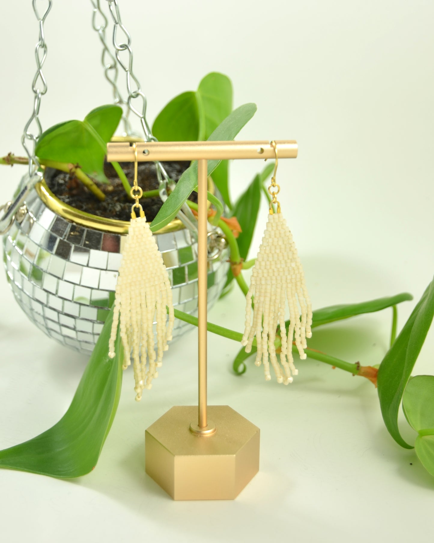 Pearl Silk Beads light earrings