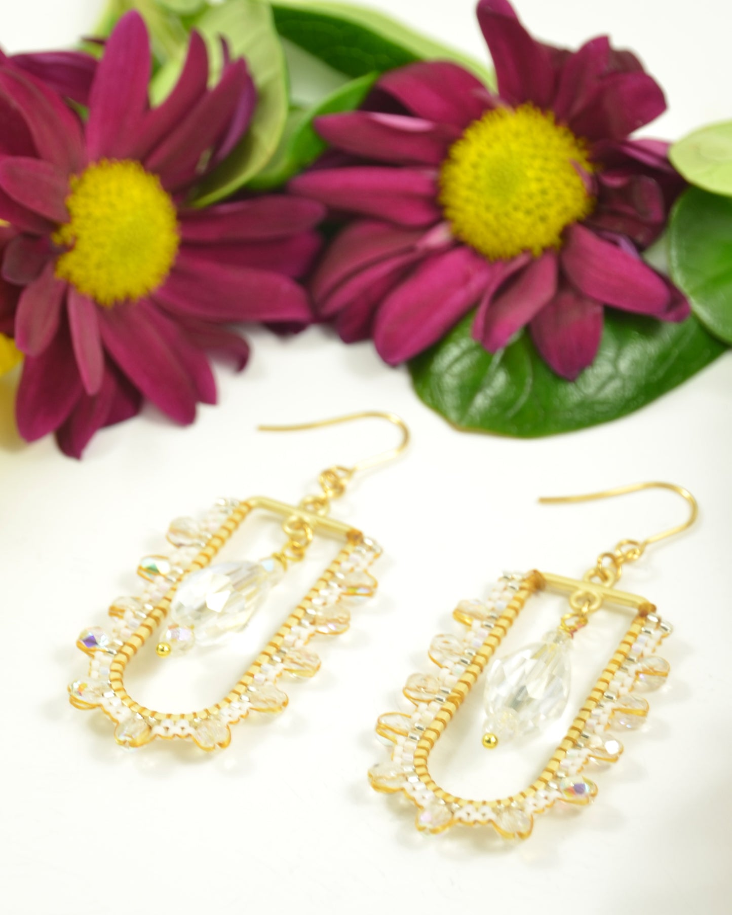 Classic White Drop earrings