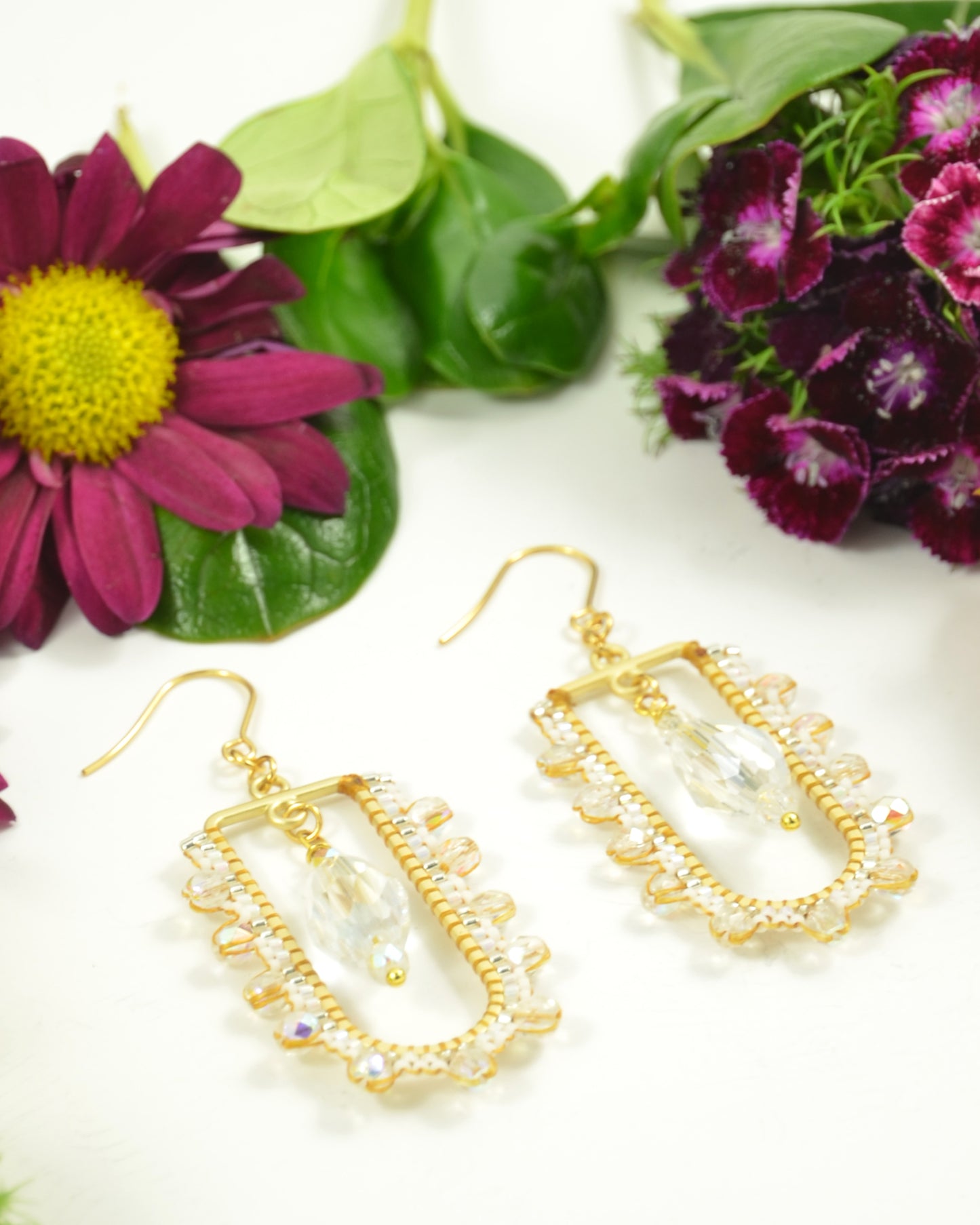 Classic White Drop earrings