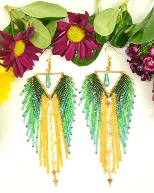 Forest Green Earrings