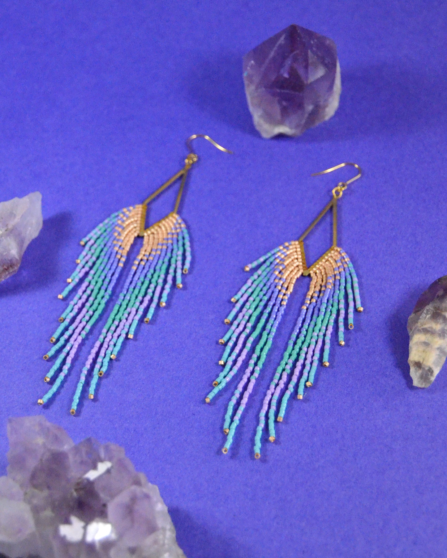 Lavender Diamond Purple earrings
