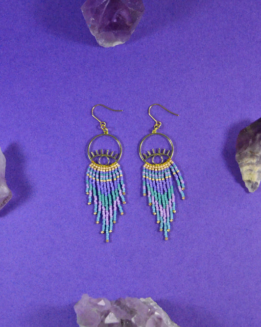 Lavender Eyelashes small earrings