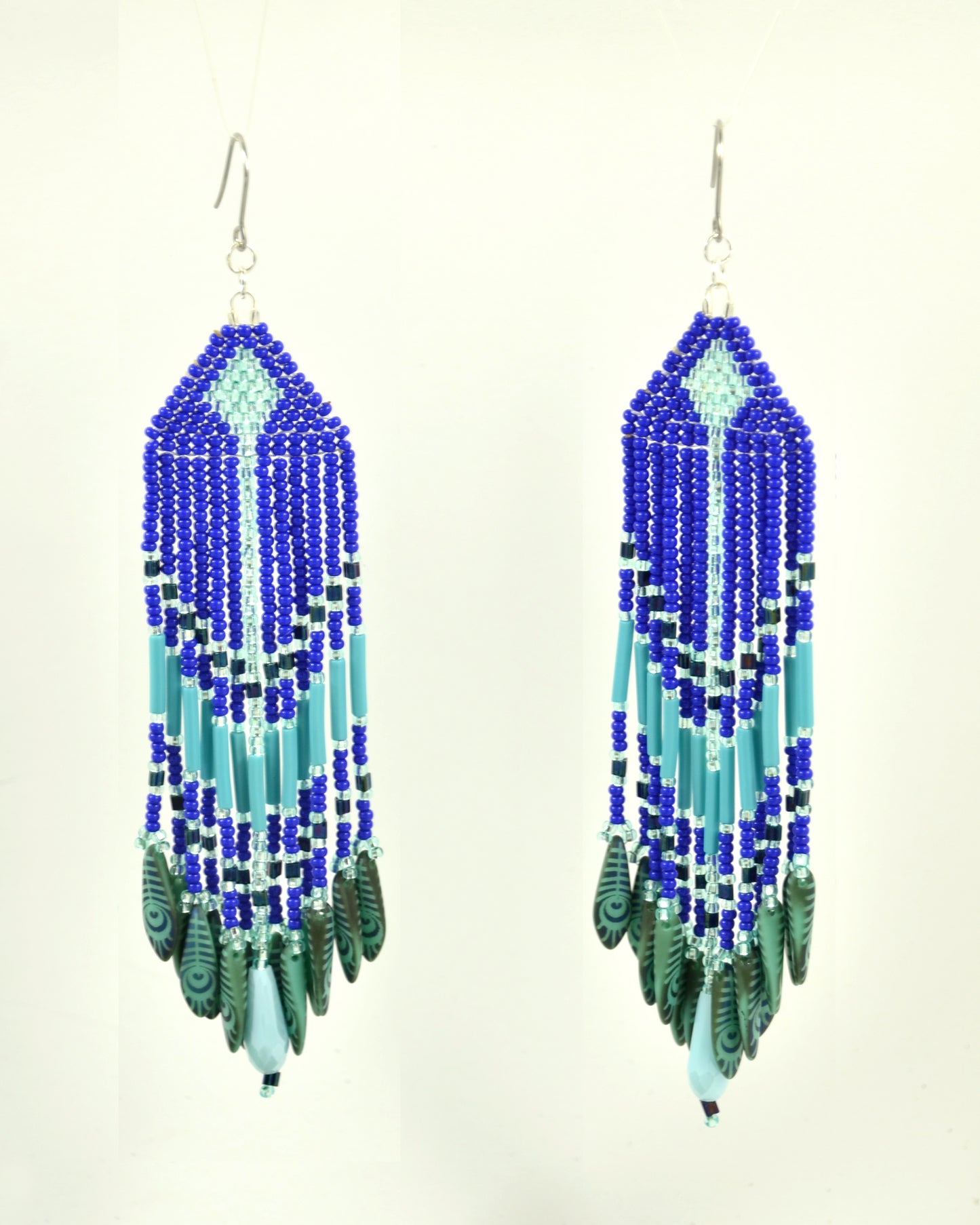 Peacock Blue Earrings